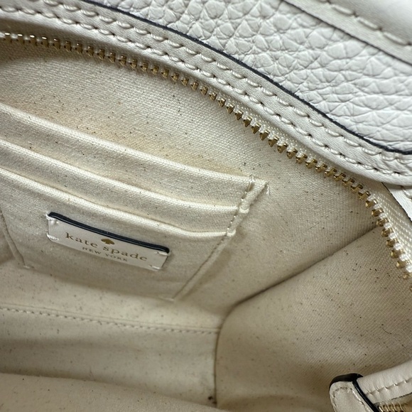 Kate Spade mini tote pebbled leather parchment. - Picture 6 of 6